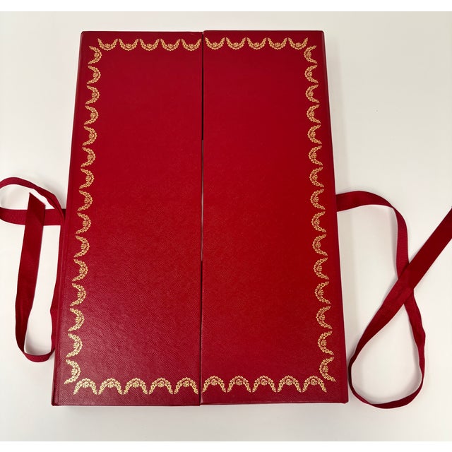 Red Cartier Paris Luxury Stationery Set, Red Dragons Design, France, 1990s For Sale - Image 8 of 10