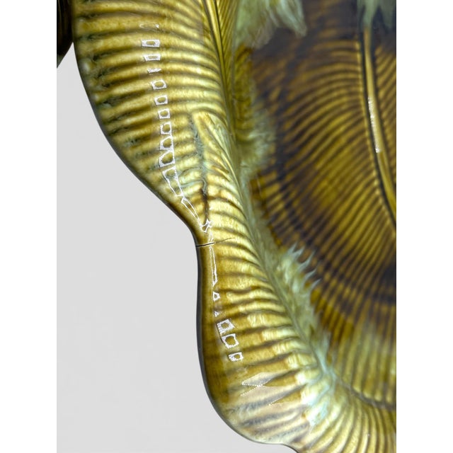 Green Vintage Mid-Century Maurice of California Green 3pc Leaf Crudite/Chip and Dip Bowl For Sale - Image 8 of 9