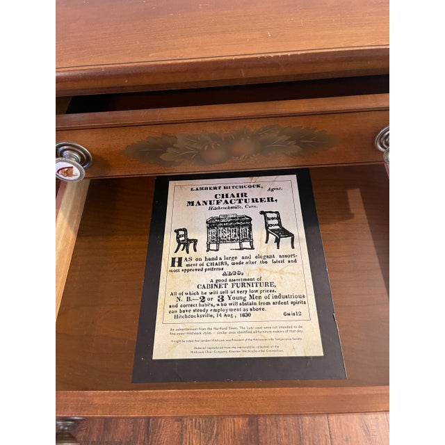 Hitchcock Mid 20th Century Vintage L. Hitchcock Stenciled Nightstand For Sale - Image 4 of 12