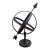 Late 20th Century Black Iron Armillary Globe Sculpture – Traditional Landscape & Garden Decor For Sale