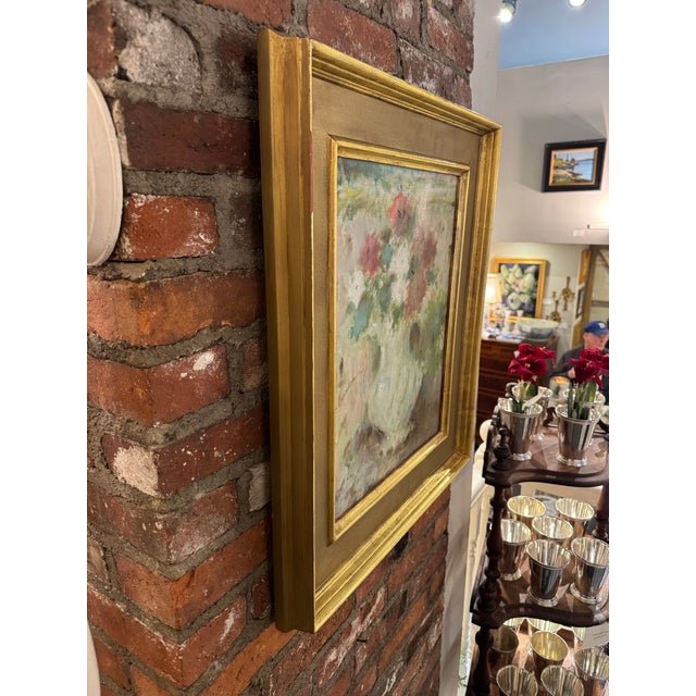 This is a vintage painting called “Vase With Bouquet” by Samuel Edmund Oppenheim who lived from 1901-1992. This image...