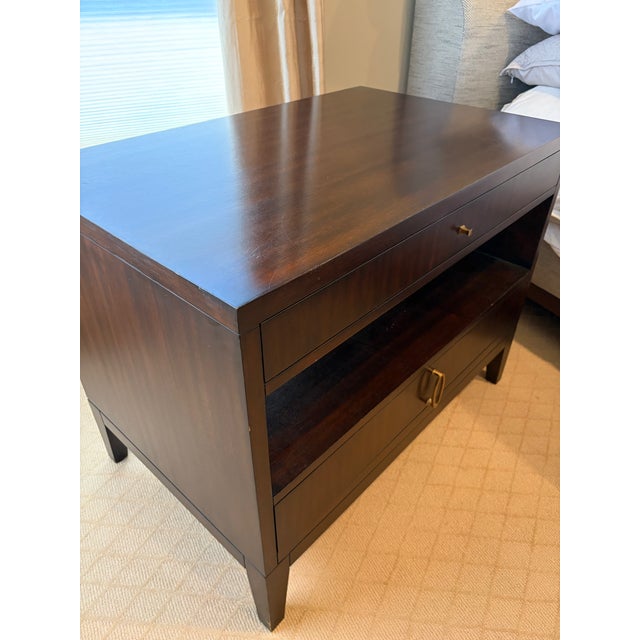 Baker Furniture Company Barbara Barry Mahogany Nightstands, a Pair, Attributed For Sale - Image 4 of 5