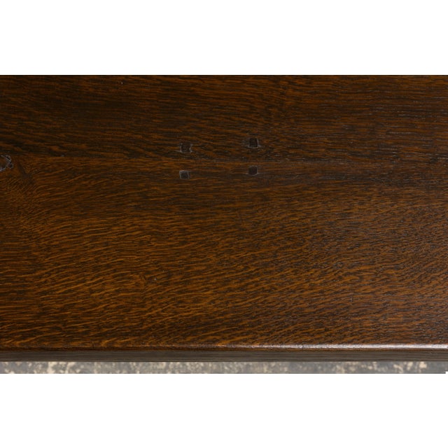 Early 20th Century Antique French Louis XIII Style Oak Refectory Dining Table For Sale - Image 5 of 17