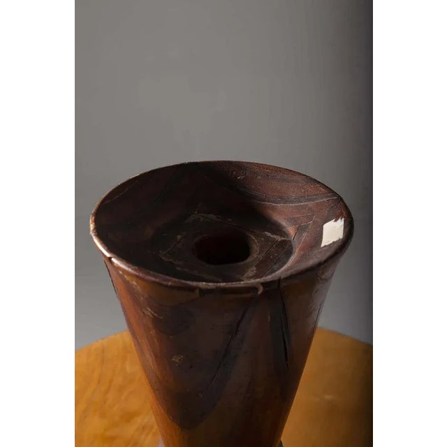 Vintage American Vase in Various Wood Essences, 1950s For Sale - Image 6 of 7