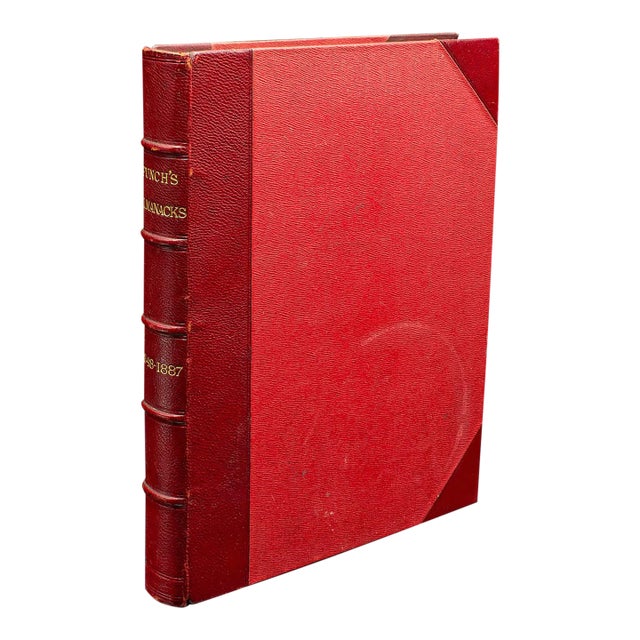 Antique Punch Book, Almanac Compendium, English, Humour, Illustrated, Victorian For Sale