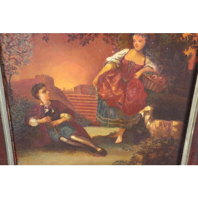 Rare Signed Millet Vernis Martin Paint Decorated French Louis XVI Corner Cabinet For Sale In Philadelphia - Image 6 of 12