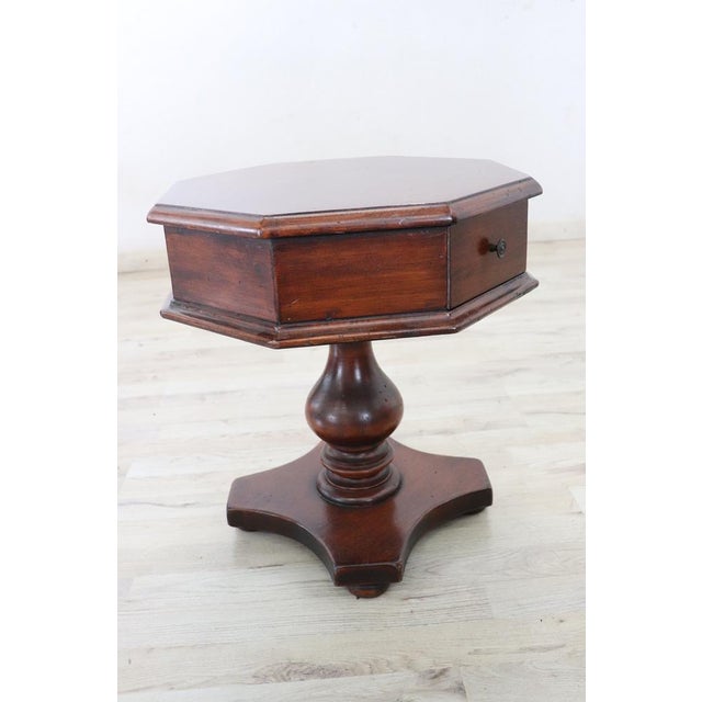 Late 20th CenturyLow Octagonal Side Table in Walnut For Sale - Image 3 of 7