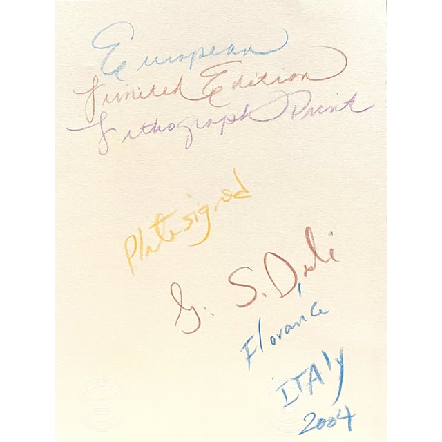 Off-white 1970s Melting Clock Surrealist Abstract Lithograph Attribute Salvador Dali For Sale - Image 8 of 12