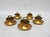 Water Lily Wall Lights in Gold Leaf and Metal by Banci Firenze, 1970s, Set of 5 For Sale - Image 4 of 18