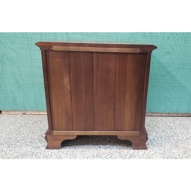 Brown Solid Wood Waterford Furniture Makers 3 Drawer Nightstand – 1997 For Sale - Image 8 of 12