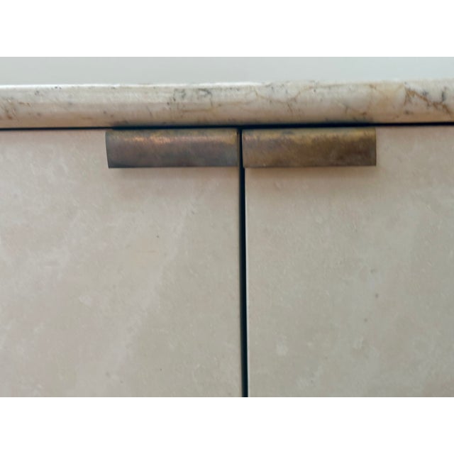1980s Casa Bique Marble Top Neoclassical Credenza For Sale - Image 9 of 12