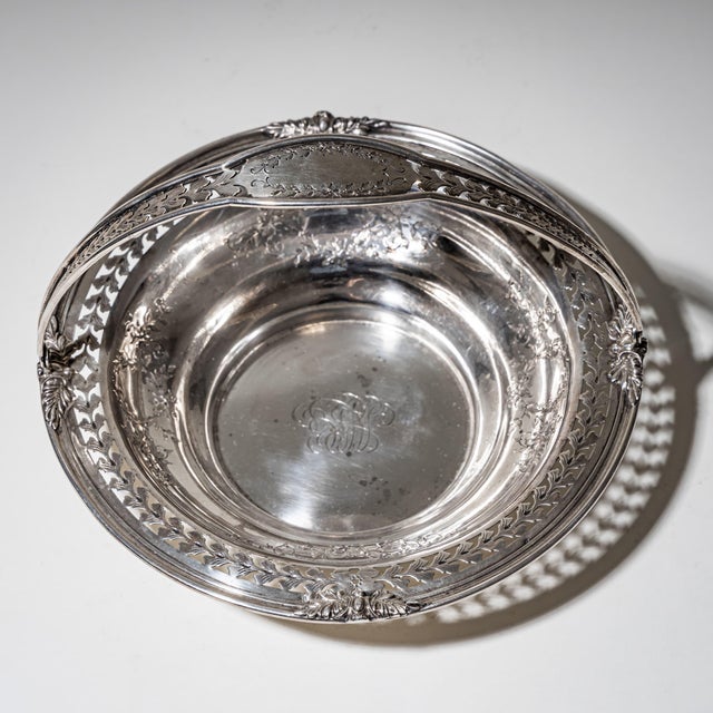 Serving Bowl in Sterling Silver with Handle For Sale - Image 7 of 7