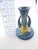 Blue Pair of 1940s Roseville Zephyr Lily Bermuda Blue Candlestick Holders For Sale - Image 8 of 10