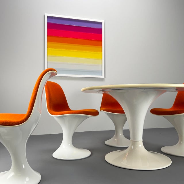 Herman Miller Space Age Dining Group with Table by Markus Farner & Walter Grunder for Herman Miller, 1960s, Set of 6 For Sale - Image 4 of 18