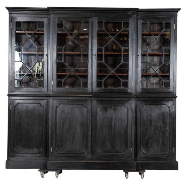 19th Century English Monumental Ebonised Mahogany Bookcase For Sale - Image 18 of 18