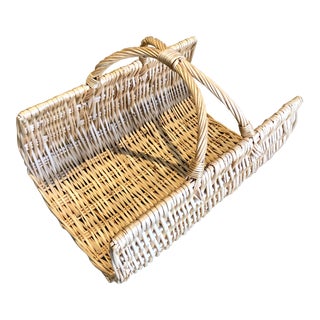 French Baguette Boulangerie Wicker Basket For Sale