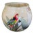 Vintage Tropical Avian Decoupage Glass Hurricane Bowl For Sale