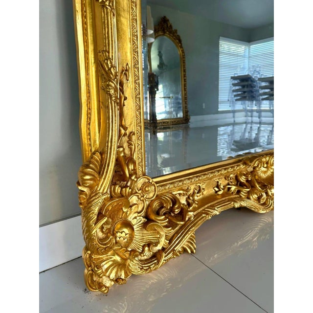 French Style Baroque Wall Mirror – 7.5 Ft Tall Statement Mirror For Sale - Image 11 of 11