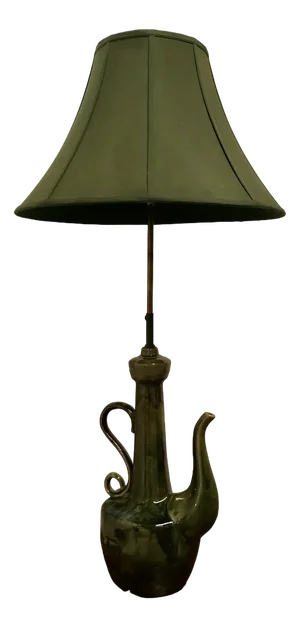 Large Arts and Crafts Quirky Tea Pot Table Lamp, 1890s