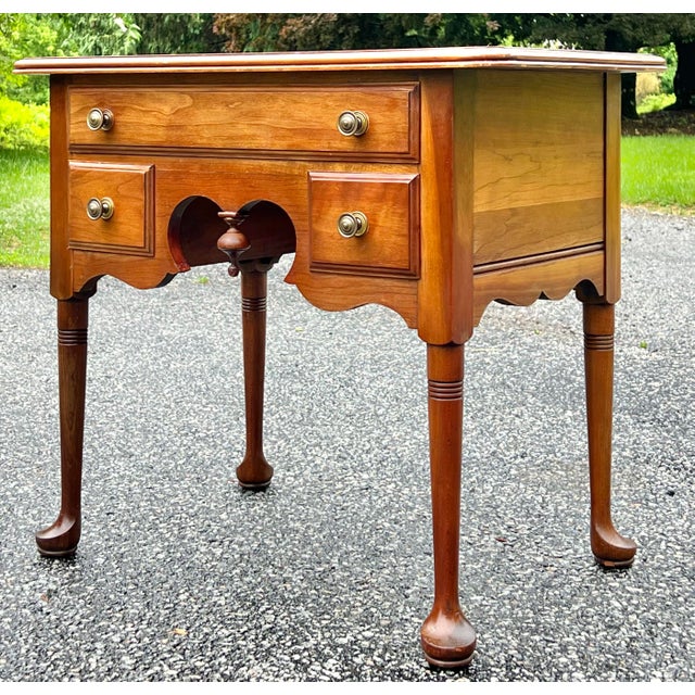 Queen Anne Diminutive Pennsylvania House Cherry Lowboy Side Table For Sale - Image 3 of 10