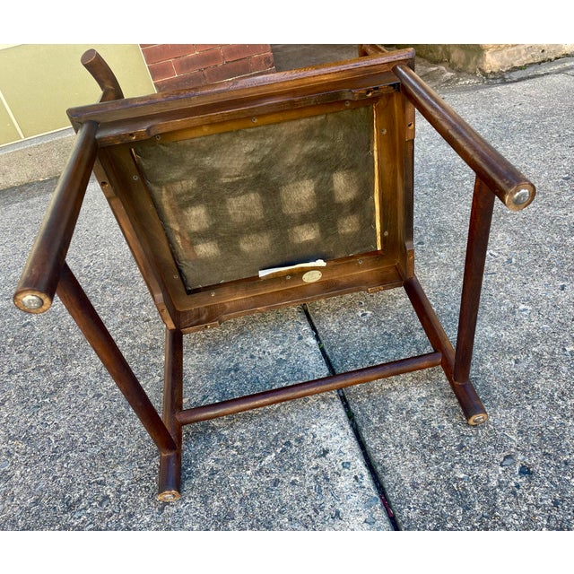 Mid 20th Century Michael Taylor for Baker Asian Inspired Horseshoe Back Single Chair For Sale - Image 10 of 12