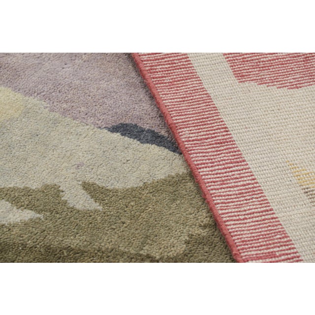Textile Rug & Kilim’s French Art Deco Style Rug in Polychromatic Impressionist Florals For Sale - Image 7 of 7