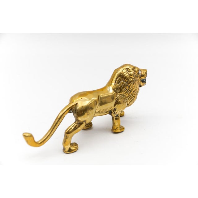 Mid-Century Modern Brass Giraffe & Lion Figurines, 1960s, Set of 5 For Sale - Image 13 of 14