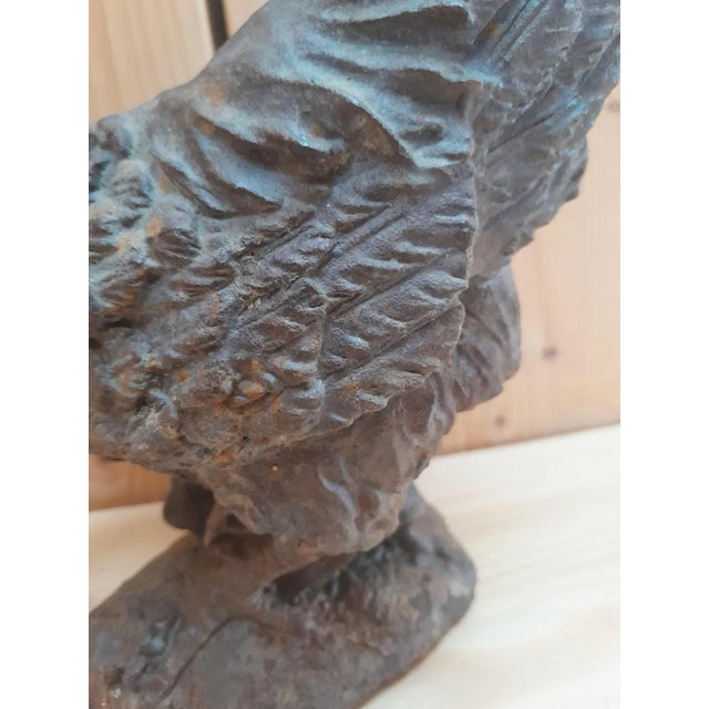 Decorative cast iron hen. Intended for decorative outdoor use, garden animal statue. Very good general condition, some...