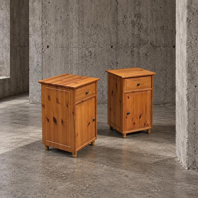 2 x Leksvik Ikea bedside table / with drawer and cupboard / left - right doors Width 49 Depth 40 Height 70 cm Price for...