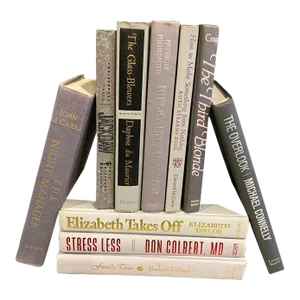 Vintage Late 20th Century Gray Books - Set of 10