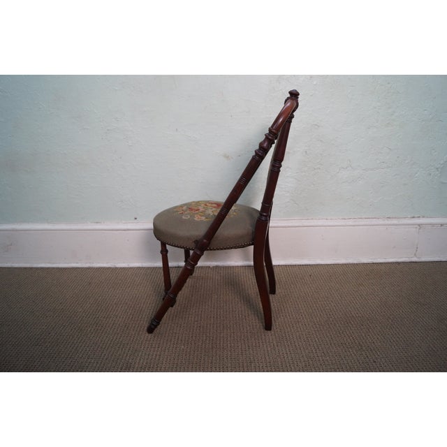 Hunzinger Antique Needlepoint Side Chair Chairish