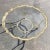 Vintage scalloped brass and glass top scrolled leg coffee table, manufactured in a Italy, by Labarge, circa 1970s.