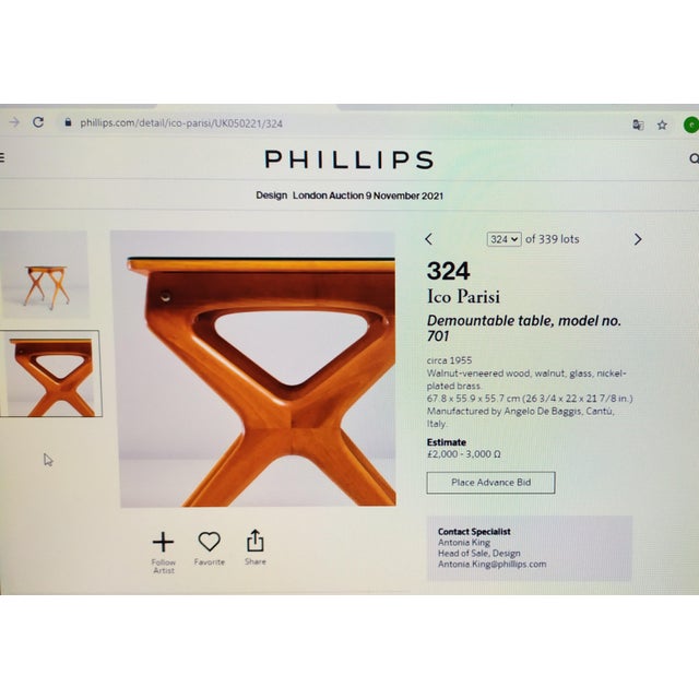 Ico Parisi TV Stand Table by De Baggis, 1955 For Sale - Image 4 of 8