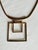 Vintage 1970s Brutalist Geometric Gold-Tone Pendant Necklace For Sale - Image 10 of 12