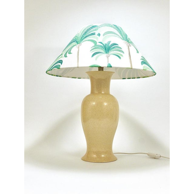 Riviera Palm Tree Table Lamp with Matching Pillow by Tommaso Barbi, 1970s, Set of 2 For Sale - Image 17 of 18