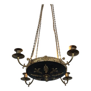 Pendant Light in Brass with Two Light Sockets, 1890s For Sale