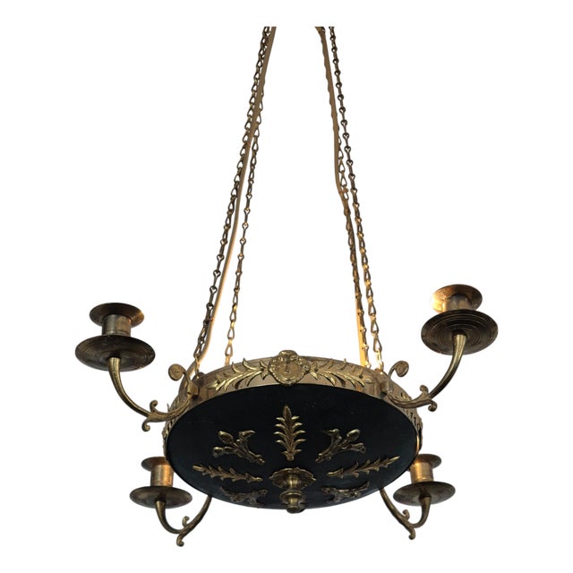 Pendant Light in Brass with Two Light Sockets, 1890s For Sale