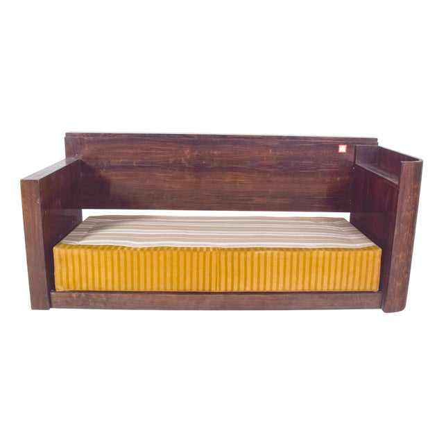 Art Deco French Macassar Veneered Sofa Bed, 1920 For Sale