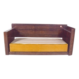 French Art Deco Macassar Veneered Sofa Bed, 1920 For Sale