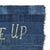 American Large Patchwork Indigo Flag, Don't Give Up the Ship, Unique For Sale - Image 3 of 4