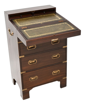 Military Campaign Style Bureau Chest of Drawers, 1930s