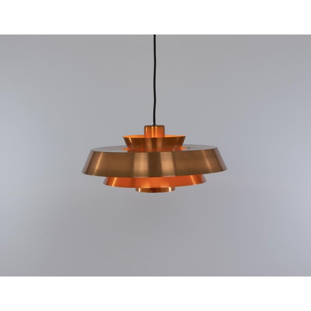 Copper Nova Copper Pendant by Jo Hammerborg for Fog & Mørup, 1960s For Sale - Image 8 of 8