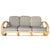 Mid-Century Modern 1940s Restored Five-Strand Round Full Pretzel Rattan Sofa & Lounge Living Room, 4 Pieces For Sale - Image 3 of 15