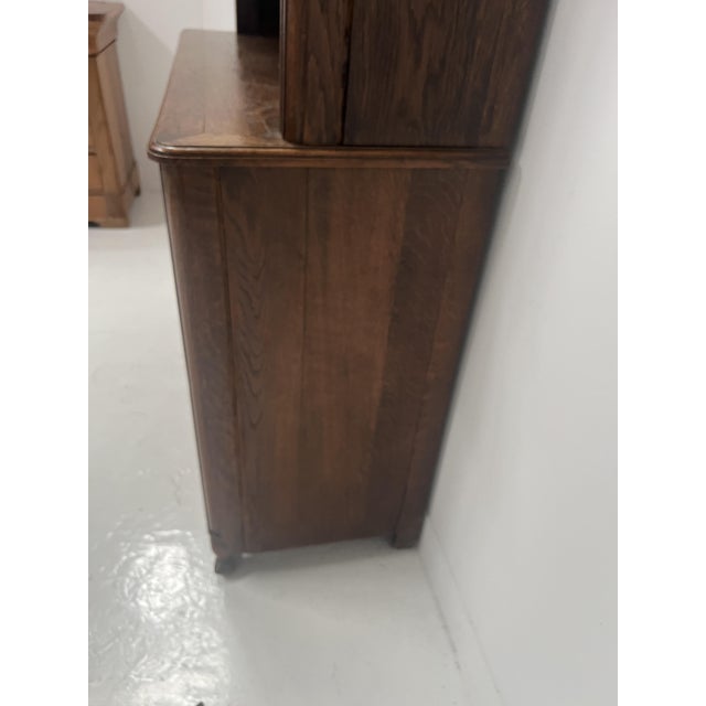Wood Louis XV Style 2-Part Wall-Mounted Bookcase in Oak, 20th Century For Sale - Image 7 of 16