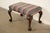 Baker Furniture Historic Charleston Chippendale Carved Mahogany Stool or Ottoman For Sale - Image 11 of 11