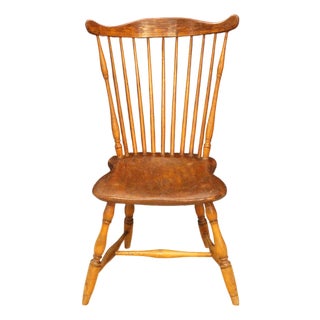Early 19th Century American Fan Back Windsor Side Chair For Sale