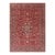 1940s Red Rust Large Scale Floral Antique Kashan Handknotted Wool Carpet Rug For Sale