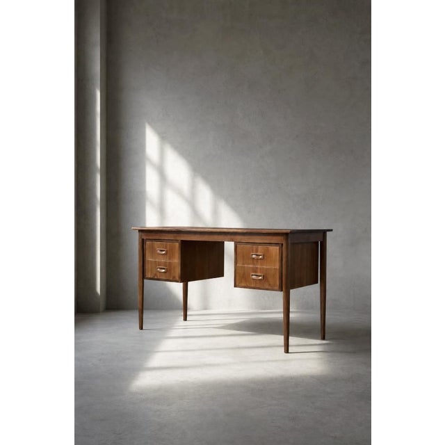 Mid-Century Scandinavian Modern Teak Desk with Drawers, 1960s For Sale - Image 15 of 18