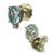 14k White Gold Aquamarine and Diamond Stud Earrings - 2 Pieces For Sale - Image 4 of 4