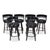 This set of six Amisco Link swivel barstools offers a sleek, modern aesthetic with refined functionality. Expertly crafted...